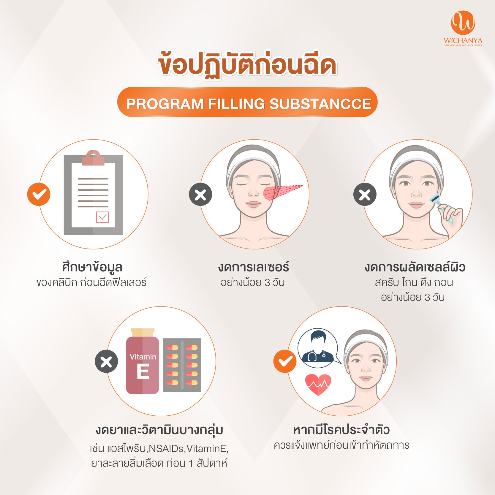 ข้อควรปฏิบัติก่อนฉีดฟิลเลอร์
